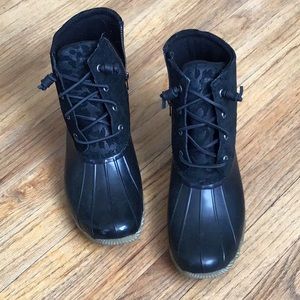 Sperry Animal Print Duck Boots
